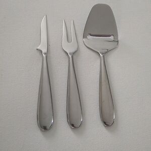 Hampton 3pc Serving Cheese Plane Fork Knife